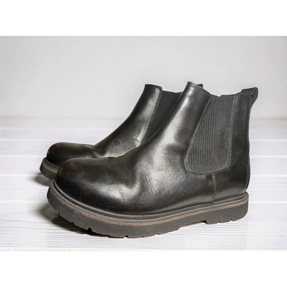 Birkenstock Highwood Slip On Leather Chelsea Boots Black 42N Women 10 Men 8